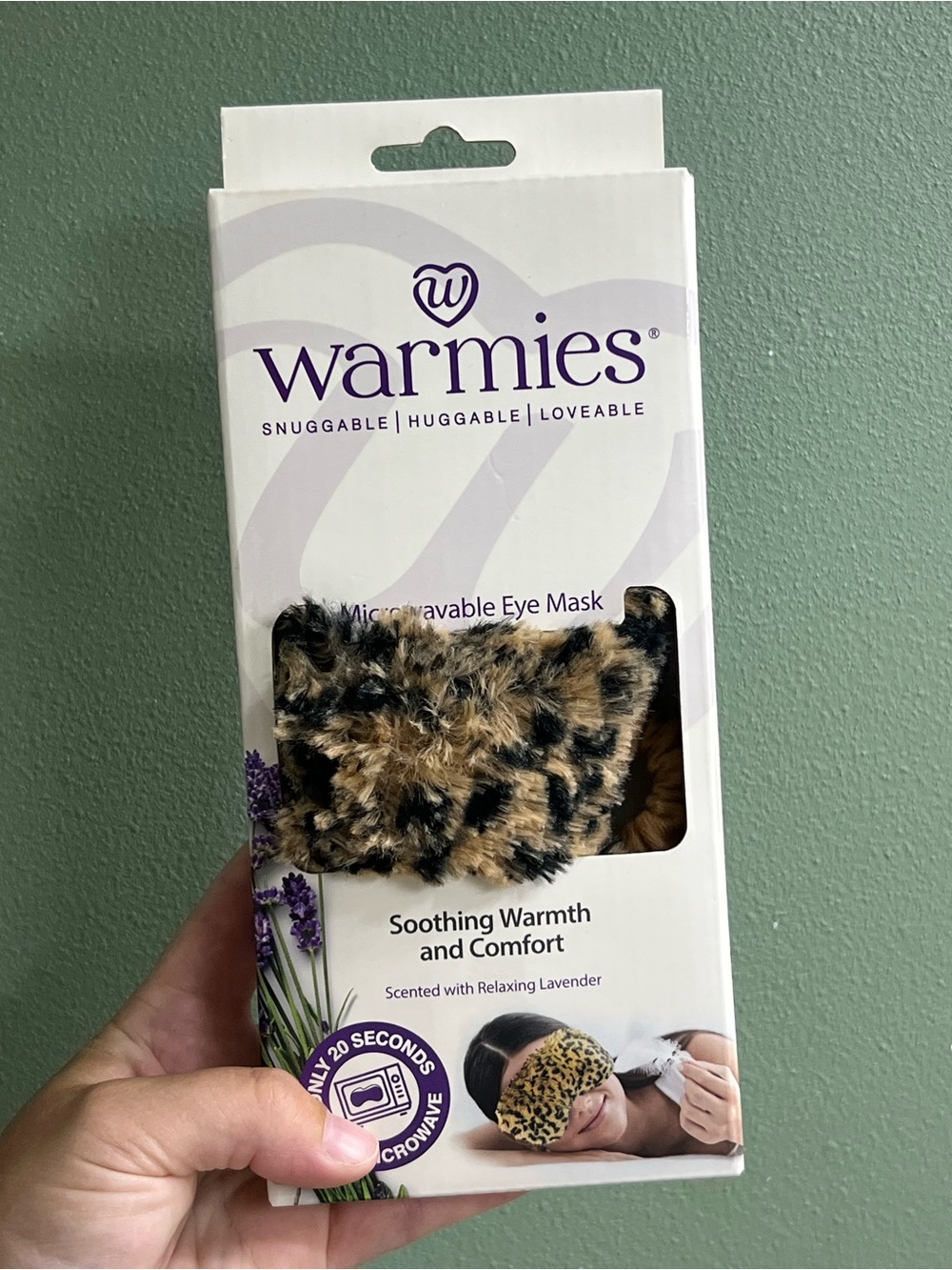 Warmies Leopard Print Microwavable Eye Mask - Brown & Black